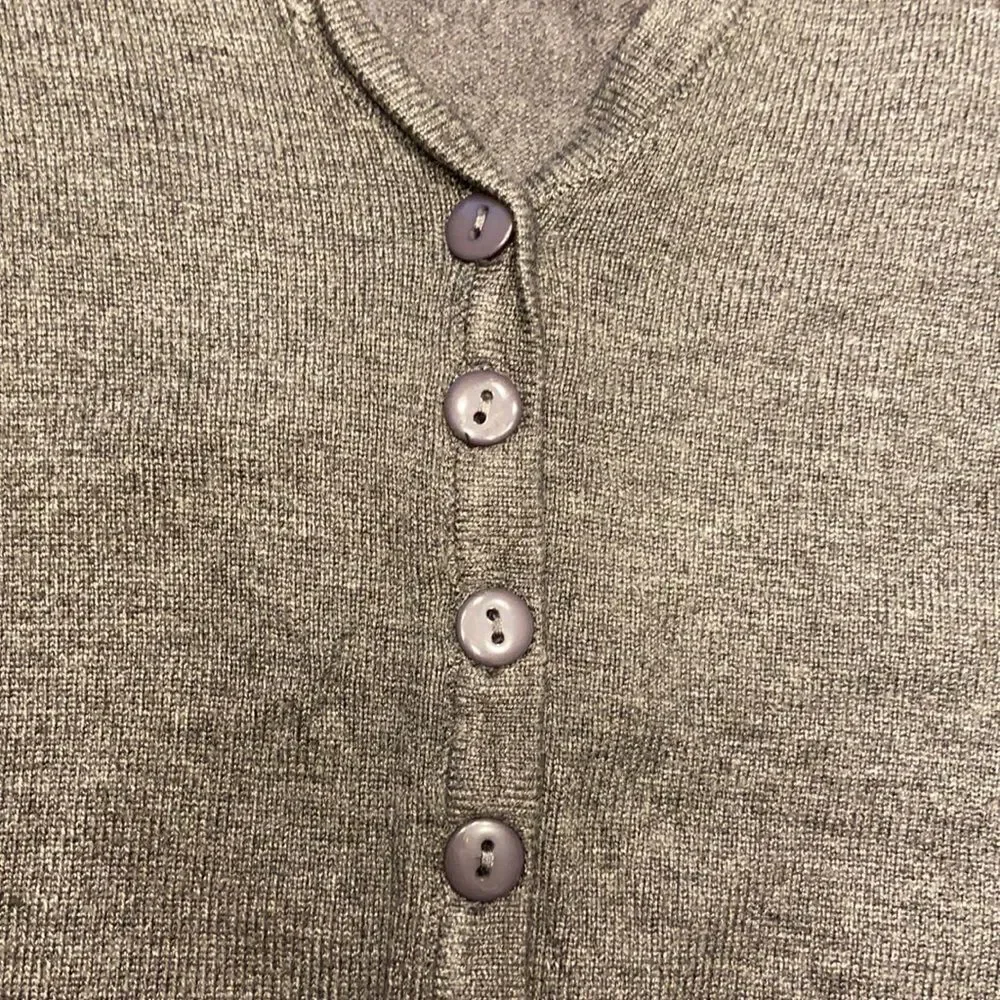 Gray Button Up Cardigan - Picture 3 of 4